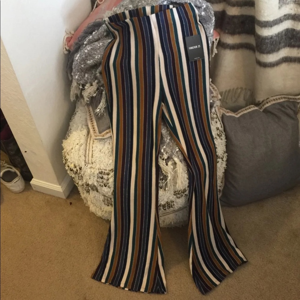 Striped flare pants